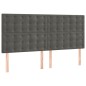 vidaXL Estructura cama con cabecero terciopelo gris oscuro 180x200 cm vidaXL Estructura cama con cabecero terciopelo gris oscuro 180x200 cm