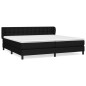 vidaXL Cama box spring con colchón tela negro 200x200 cm