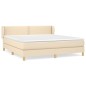 vidaXL Cama box spring con colchón tela color crema 180x200 cm vidaXL Cama box spring con colchón tela color crema 180x200 cm