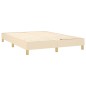 vidaXL Cama box spring con colchón tela color crema 140x200 cm vidaXL Cama box spring con colchón tela color crema 140x200 cm