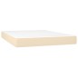 vidaXL Cama box spring con colchón tela color crema 140x200 cm vidaXL Cama box spring con colchón tela color crema 140x200 cm