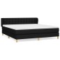 vidaXL Cama box spring con colchón tela negro 180x200 cm vidaXL Cama box spring con colchón tela negro 180x200 cm