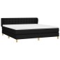 vidaXL Cama box spring con colchón tela negro 180x200 cm vidaXL Cama box spring con colchón tela negro 180x200 cm