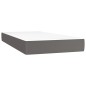 vidaXL Cama box spring con colchón cuero sintético gris 90x190 cm vidaXL Cama box spring con colchón cuero sintético gris 90x190 cm
