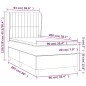 vidaXL Cama box spring con colchón tela color crema 90x200 cm vidaXL Cama box spring con colchón tela color crema 90x200 cm