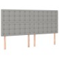vidaXL Cama box spring con colchón tela gris claro 180x200 cm vidaXL Cama box spring con colchón tela gris claro 180x200 cm
