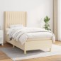 vidaXL Cama box spring con colchón tela color crema 90x190 cm vidaXL Cama box spring con colchón tela color crema 90x190 cm