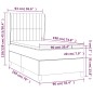 vidaXL Cama box spring con colchón tela color crema 90x190 cm vidaXL Cama box spring con colchón tela color crema 90x190 cm