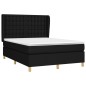vidaXL Cama box spring con colchón tela negro 140x200 cm vidaXL Cama box spring con colchón tela negro 140x200 cm
