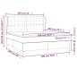 vidaXL Cama box spring con colchón tela marrón oscuro 180x200 cm