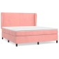 vidaXL Cama box spring con colchón terciopelo rosa 180x200 cm vidaXL Cama box spring con colchón terciopelo rosa 180x200 cm