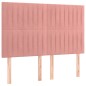 vidaXL Cama box spring con colchón terciopelo rosa 140x190 cm vidaXL Cama box spring con colchón terciopelo rosa 140x190 cm