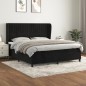 vidaXL Cama box spring con colchón terciopelo negro 180x200 cm vidaXL Cama box spring con colchón terciopelo negro 180x200 cm
