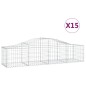 vidaXL Cestas gaviones 15 uds forma de arco hierro 200x50x40/60 cm vidaXL Cestas gaviones 15 uds forma de arco hierro 200x50x40/60 cm