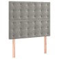vidaXL Cama box spring con colchón terciopelo gris claro 90x190 cm vidaXL Cama box spring con colchón terciopelo gris claro 90x190 cm