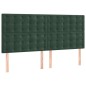 vidaXL Cama box spring con colchón terciopelo verde oscuro 200x200 cm vidaXL Cama box spring con colchón terciopelo verde oscuro 200x200 cm