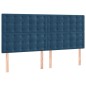 vidaXL Cama box spring con colchón terciopelo azul oscuro 180x200 cm vidaXL Cama box spring con colchón terciopelo azul oscuro 180x200 cm