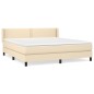 vidaXL Cama box spring con colchón tela color crema 180x200 cm vidaXL Cama box spring con colchón tela color crema 180x200 cm