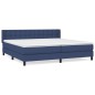 vidaXL Cama box spring con colchón tela azul 200x200 cm vidaXL Cama box spring con colchón tela azul 200x200 cm