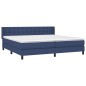 vidaXL Cama box spring con colchón tela azul 200x200 cm vidaXL Cama box spring con colchón tela azul 200x200 cm
