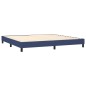 vidaXL Cama box spring con colchón tela azul 200x200 cm vidaXL Cama box spring con colchón tela azul 200x200 cm