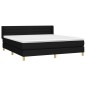 vidaXL Cama box spring con colchón tela negro 180x200 cm vidaXL Cama box spring con colchón tela negro 180x200 cm
