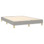vidaXL Cama box spring con colchón tela gris claro 140x200 cm vidaXL Cama box spring con colchón tela gris claro 140x200 cm