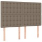 vidaXL Cama box spring con colchón tela gris taupe 140x190 cm vidaXL Cama box spring con colchón tela gris taupe 140x190 cm