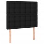 vidaXL Cama box spring con colchón tela negro 90x200 cm vidaXL Cama box spring con colchón tela negro 90x200 cm