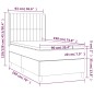 vidaXL Cama box spring con colchón tela marrón oscuro 90x190 cm vidaXL Cama box spring con colchón tela marrón oscuro 90x190 cm