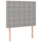 vidaXL Cama box spring con colchón tela gris claro 90x190 cm vidaXL Cama box spring con colchón tela gris claro 90x190 cm