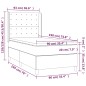 vidaXL Cama box spring con colchón tela color crema 90x190 cm vidaXL Cama box spring con colchón tela color crema 90x190 cm