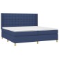 vidaXL Cama box spring con colchón tela azul 200x200 cm vidaXL Cama box spring con colchón tela azul 200x200 cm