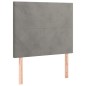 vidaXL Cama box spring con colchón terciopelo gris claro 90x190 cm vidaXL Cama box spring con colchón terciopelo gris claro 90x190 cm