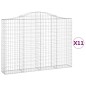 vidaXL Cestas gaviones 11 uds forma de arco hierro 200x30x140/160 cm
