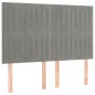 vidaXL Cama box spring con colchón terciopelo gris claro 140x190 cm vidaXL Cama box spring con colchón terciopelo gris claro 140x190 cm