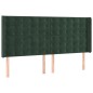 vidaXL Cama box spring con colchón terciopelo verde oscuro 200x200 cm