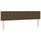 vidaXL Cama box spring colchón luces LED tela marrón oscuro 160x200cm vidaXL Cama box spring colchón luces LED tela marrón oscuro 160x200cm