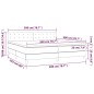 vidaXL Cama box spring colchón y luces LED tela crema 200x200 cm vidaXL Cama box spring colchón y luces LED tela crema 200x200 cm