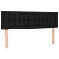 vidaXL Cama box spring colchón y luces LED tela negro 140x200 cm vidaXL Cama box spring colchón y luces LED tela negro 140x200 cm