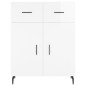 vidaXL Aparador alto madera contrachapada blanco brillo 69,5x34x180 cm