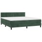 vidaXL Cama box spring colchón y LED terciopelo verde oscuro 180x200cm vidaXL Cama box spring colchón y LED terciopelo verde oscuro 180x200cm
