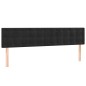 vidaXL Cama box spring colchón y LED terciopelo negro 180x200 cm
