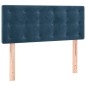 vidaXL Cama box spring colchón y LED terciopelo azul oscuro 90x200 cm vidaXL Cama box spring colchón y LED terciopelo azul oscuro 90x200 cm
