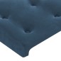 vidaXL Cama box spring colchón y LED terciopelo azul oscuro 90x200 cm vidaXL Cama box spring colchón y LED terciopelo azul oscuro 90x200 cm