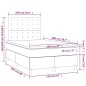 vidaXL Cama box spring con colchón y LED tela marrón oscuro 120x200 cm vidaXL Cama box spring con colchón y LED tela marrón oscuro 120x200 cm