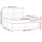 vidaXL Cama box spring colchón luces LED tela marrón oscuro 180x200cm