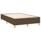 vidaXL Cama box spring con colchón y LED tela marrón oscuro 120x200 cm vidaXL Cama box spring con colchón y LED tela marrón oscuro 120x200 cm