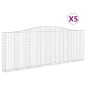 vidaXL Cestas gaviones 5 uds forma de arco hierro 400x30x140/160 cm vidaXL Cestas gaviones 5 uds forma de arco hierro 400x30x140/160 cm