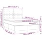 vidaXL Cama box spring colchón y luces LED tela gris taupe 140x190 cm vidaXL Cama box spring colchón y luces LED tela gris taupe 140x190 cm